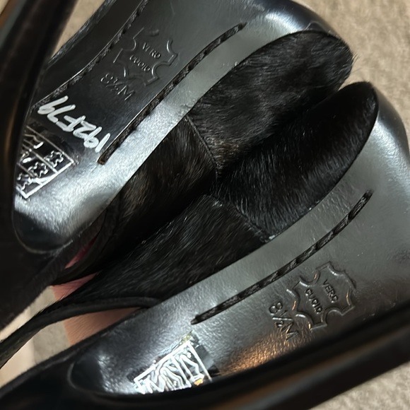 Pella Moda black feather heel sling backs size 8.5 but fit like 8s - Picture 7 of 7